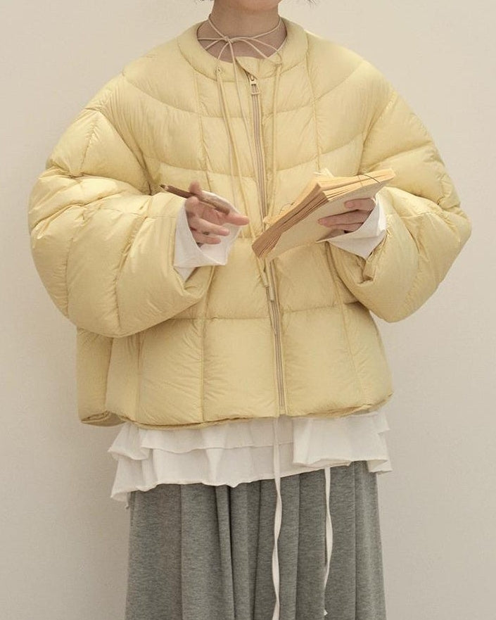 エアウォームクラウドリボンパフコート 10141