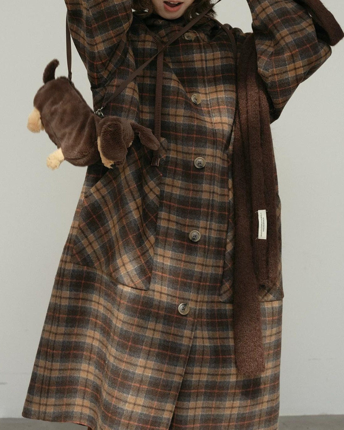 コティチェックリバーシブルロングコート 10183