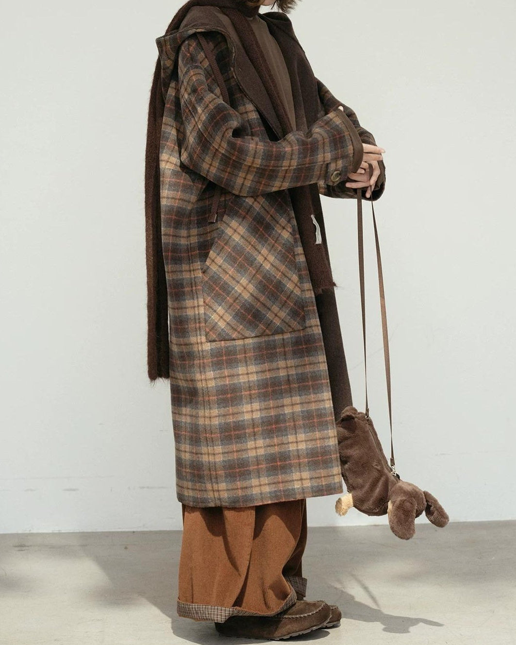 コティチェックリバーシブルロングコート 10183