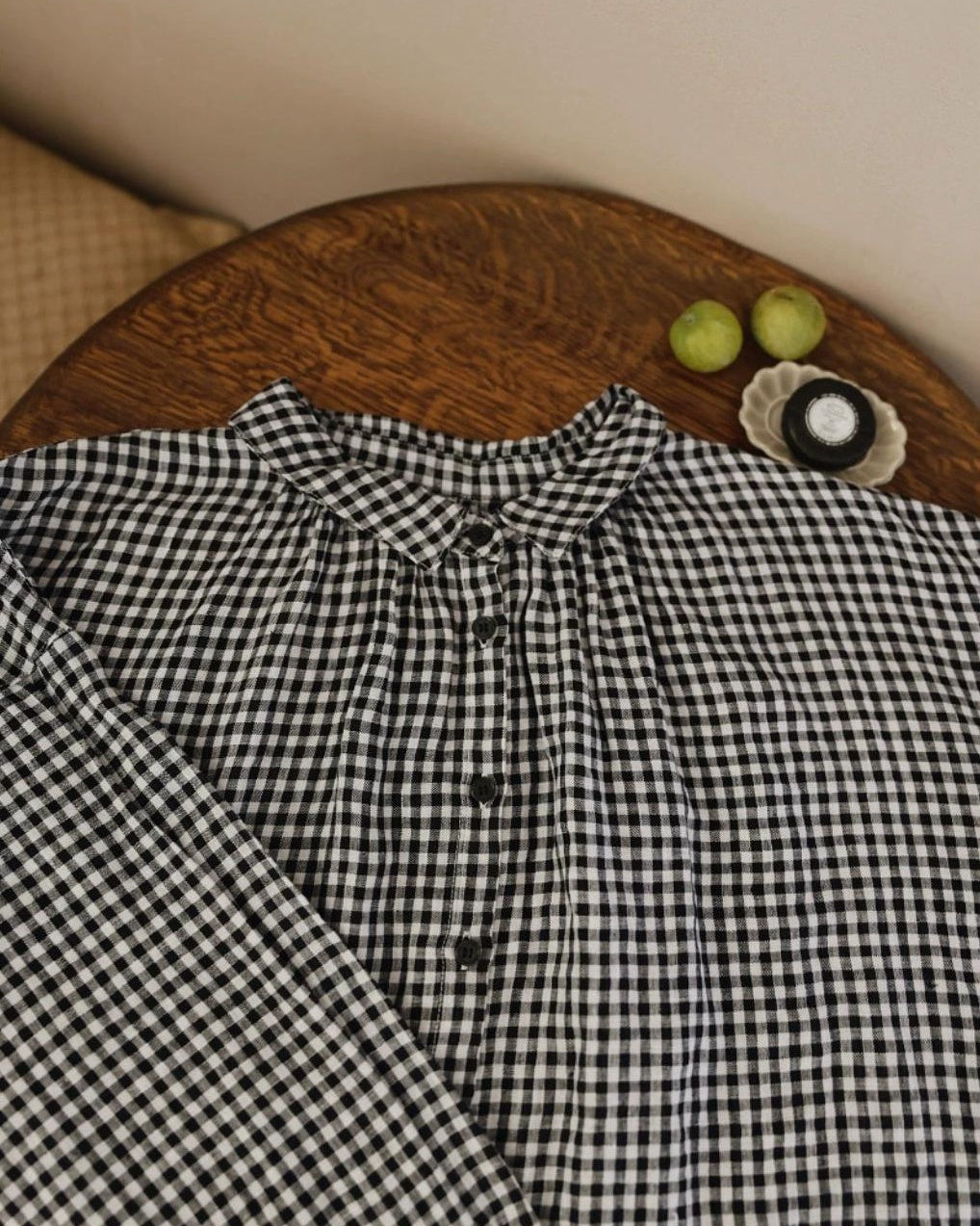 クラシックチェックフレアブラウス 10096