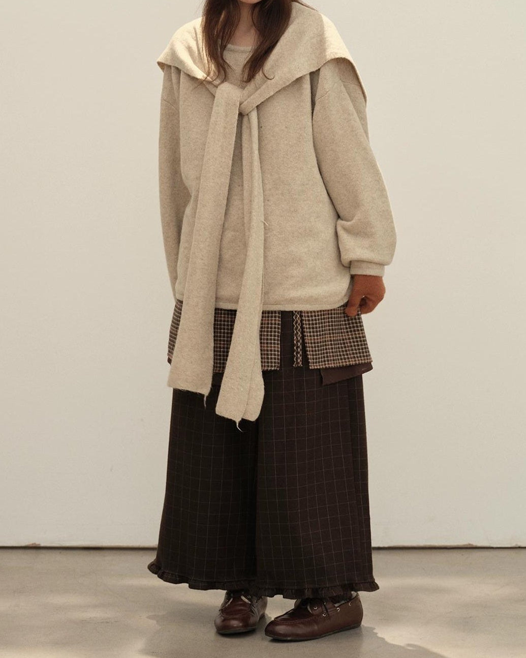 フリルレトロチェックワイドパンツ 10142