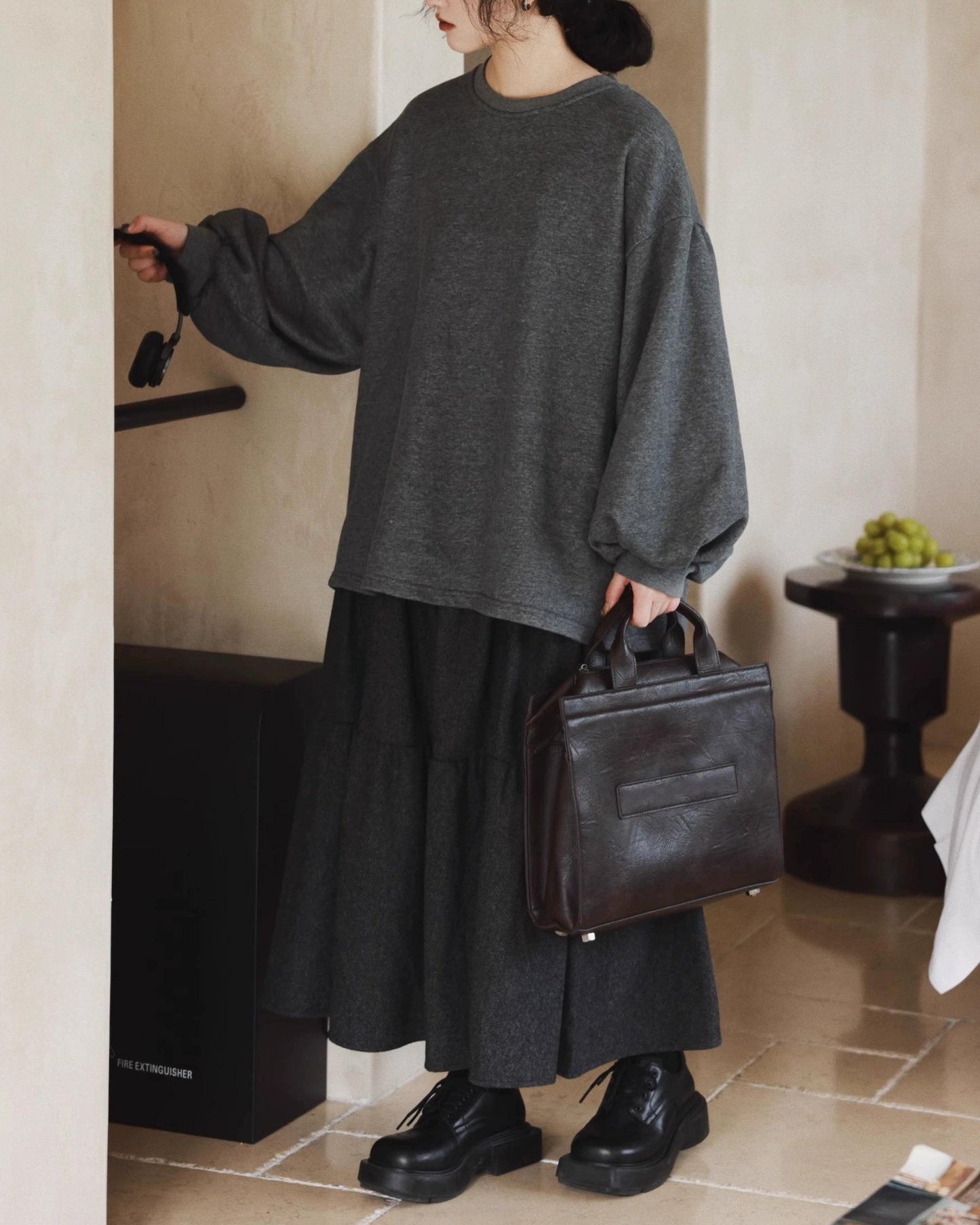 リラックスフィットスウェットプルオーバー 10030