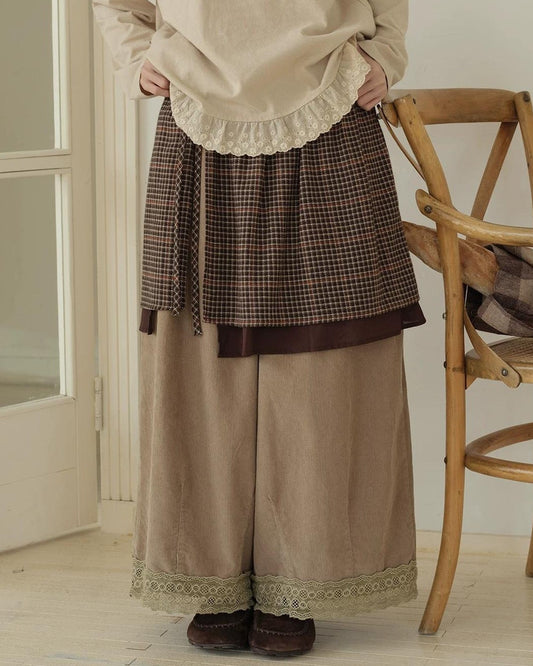 チェックレイヤードスカート 10199