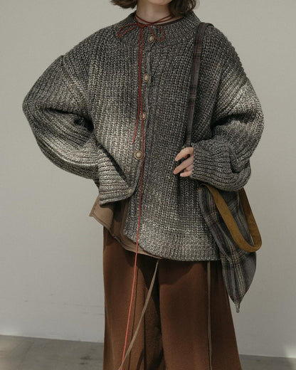 ノルディックキャンバスニットカーディガン 10168