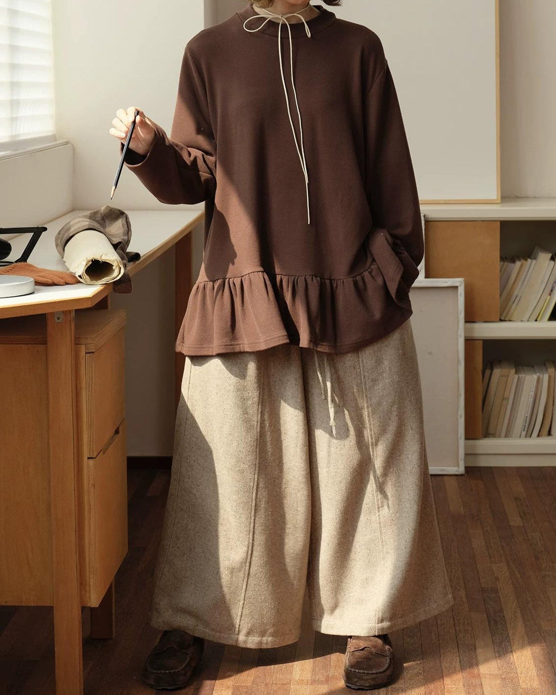 ナチュラルノルドフリルカットソー 10161