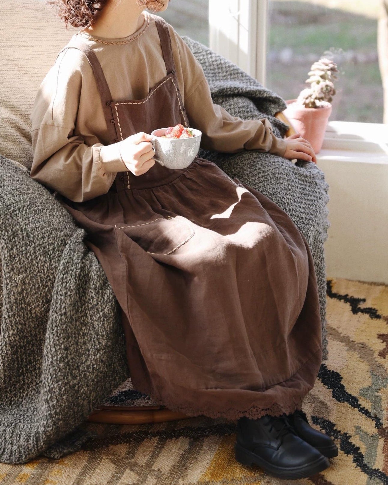 カントリーエプロンサスペンダーワンピース 10118