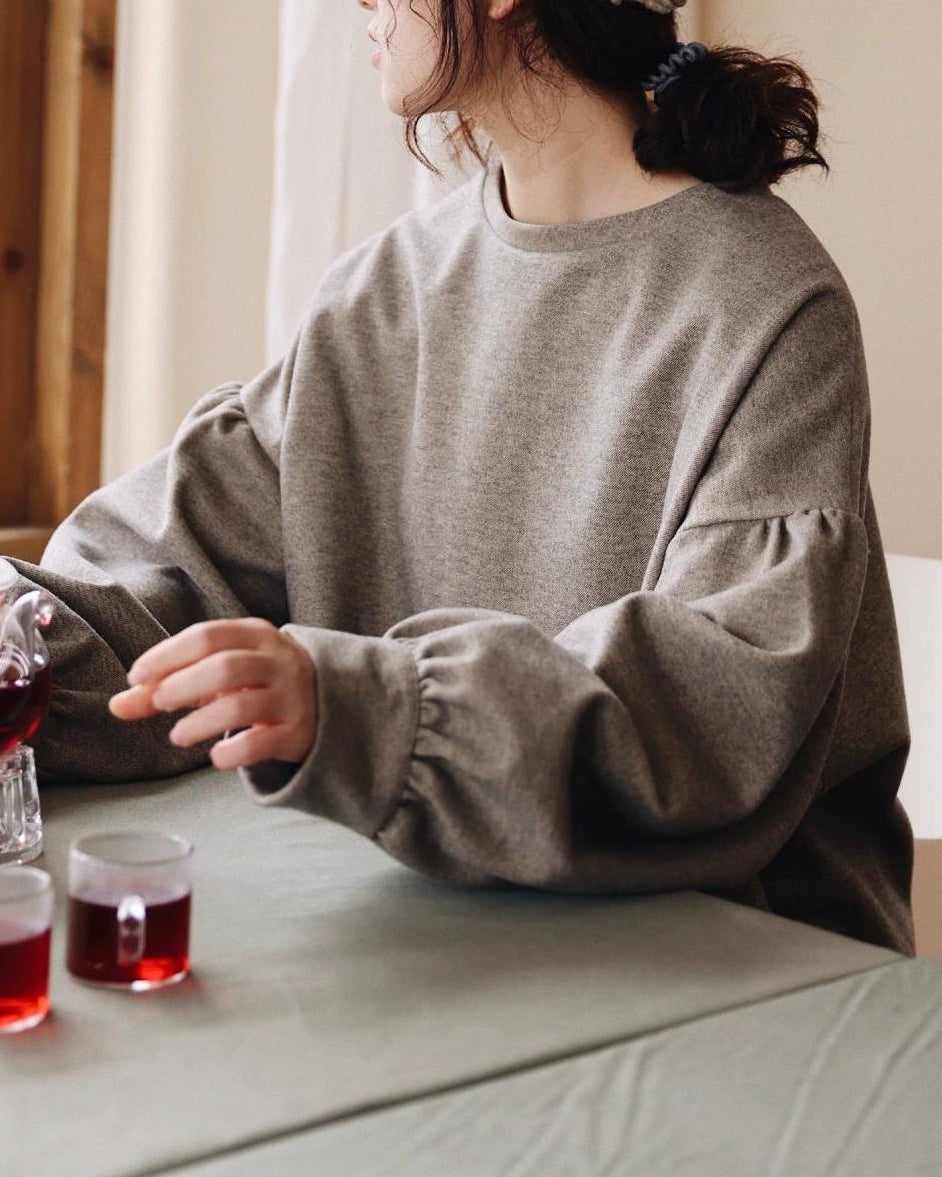 カームバックボタンスウェットプルオーバー 10119