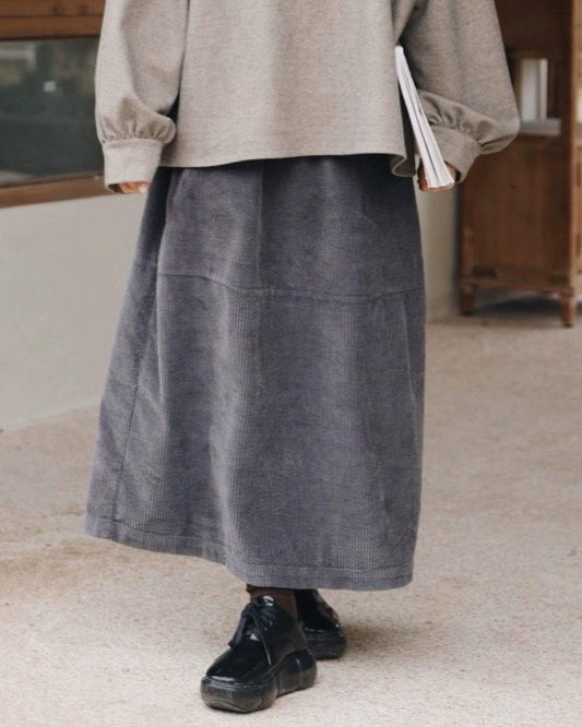 ハイウエストリラックスコーデュロイスカート 10095