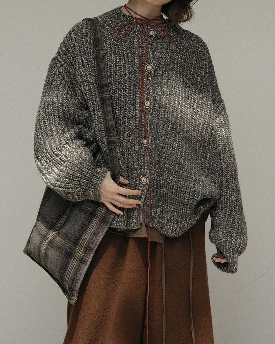ノルディックキャンバスニットカーディガン 10168