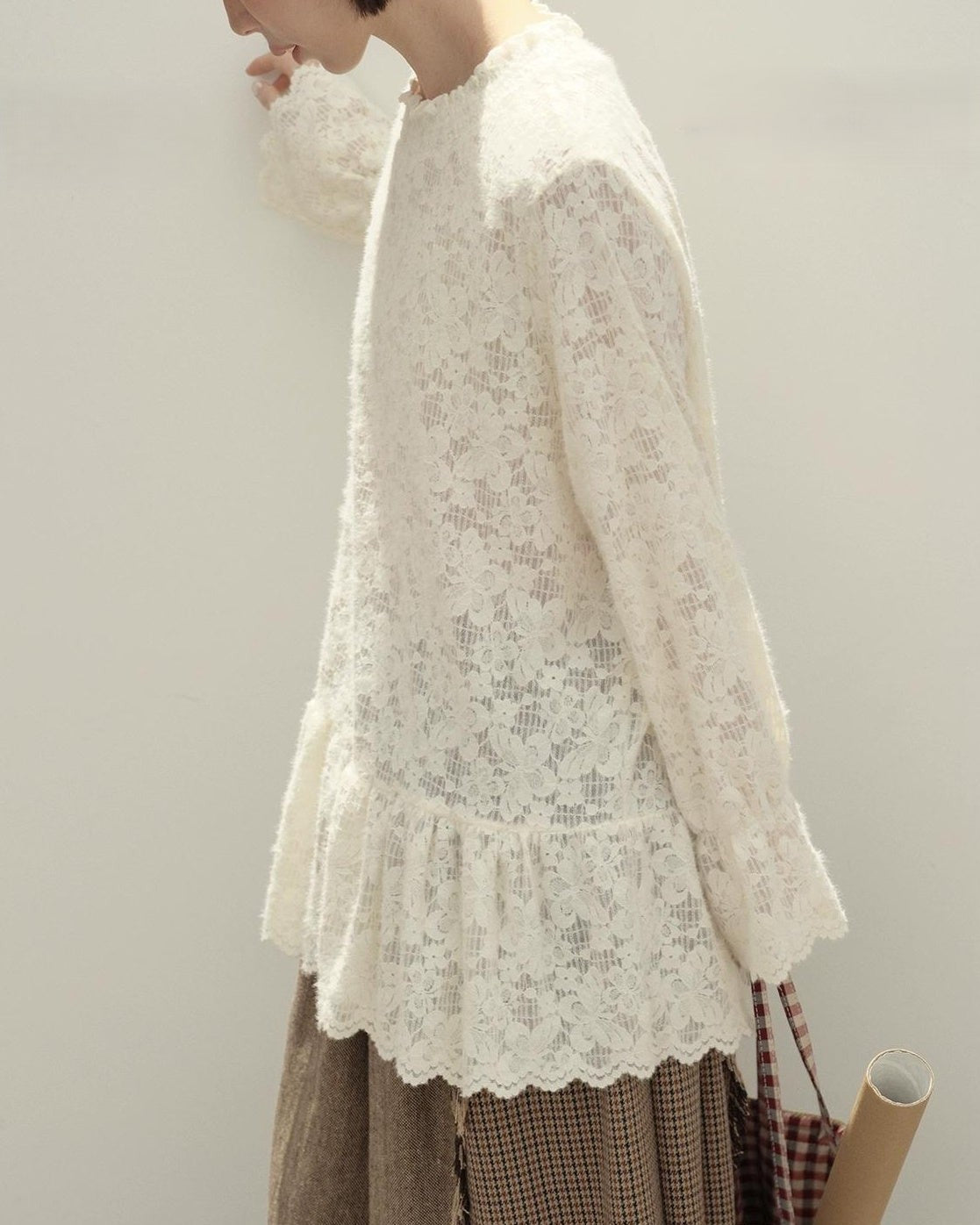 ロマンティックレースフレアプルオーバー 10125