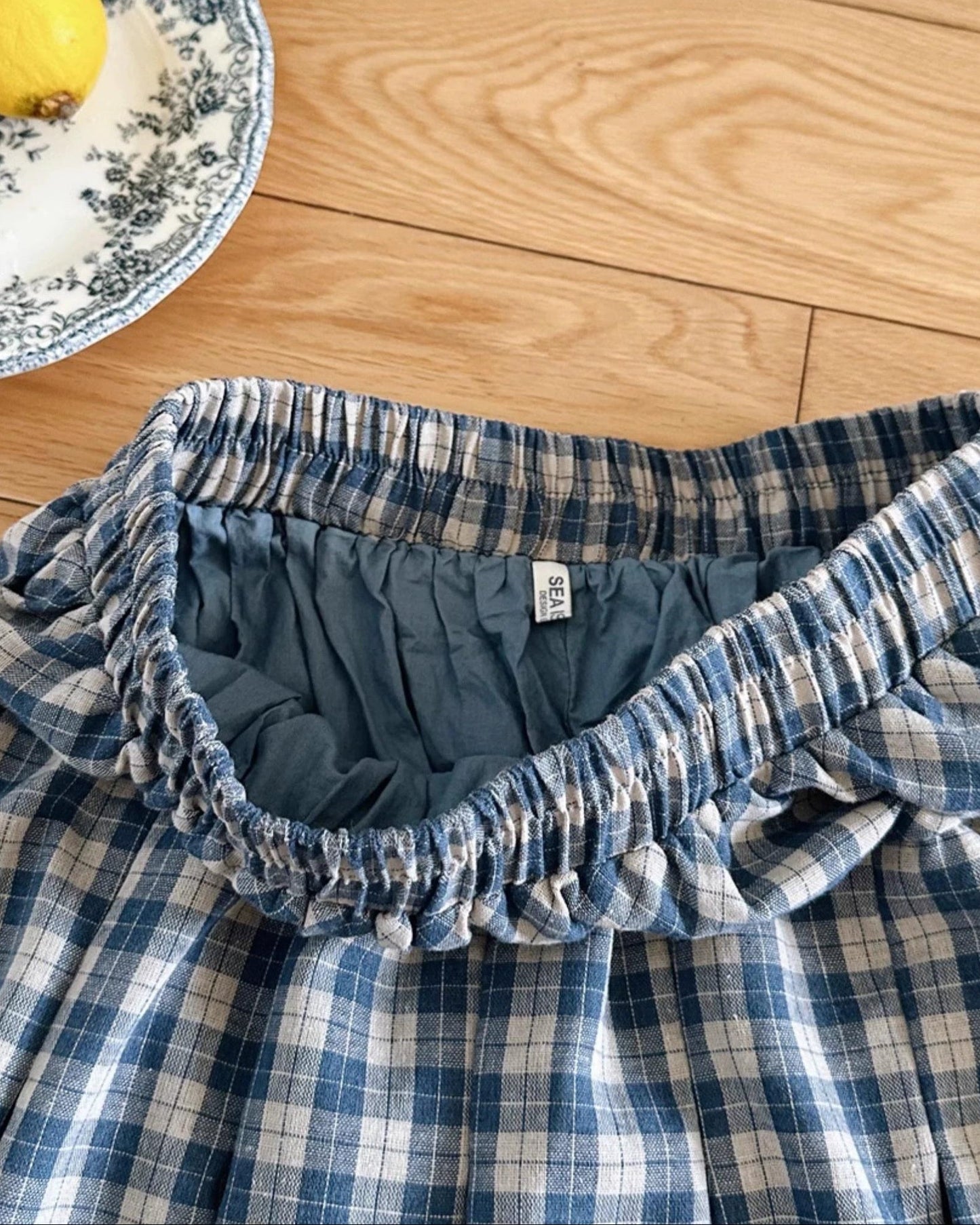 レトロチェックAラインスカート 10051