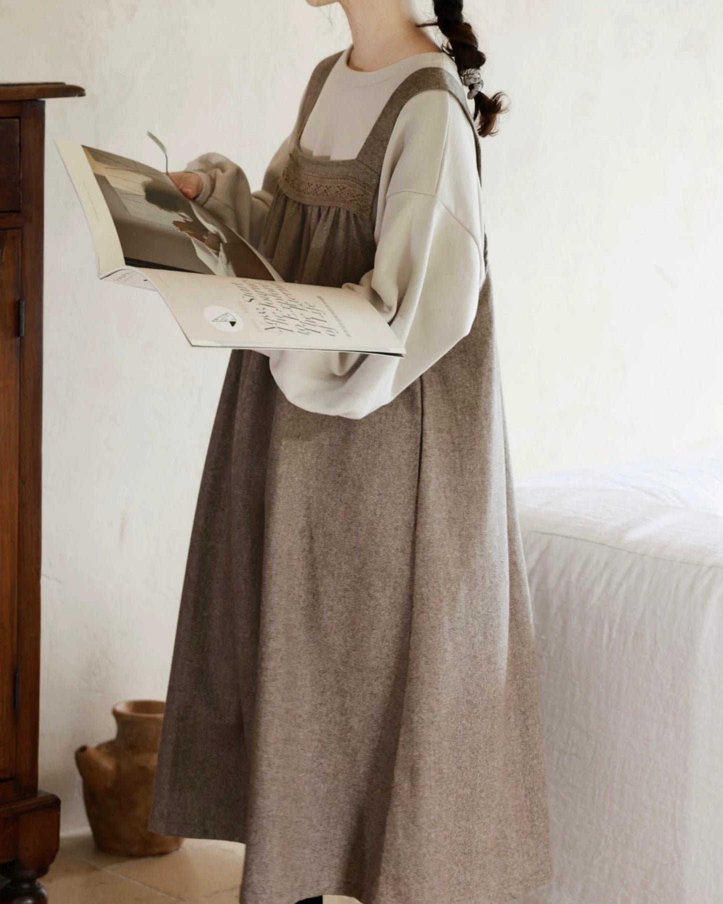 レースエプロンワンピース 10065