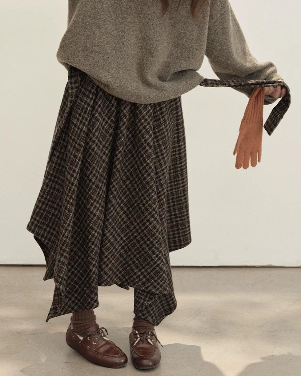 フォレストチェックアシンメトリースカート 10153