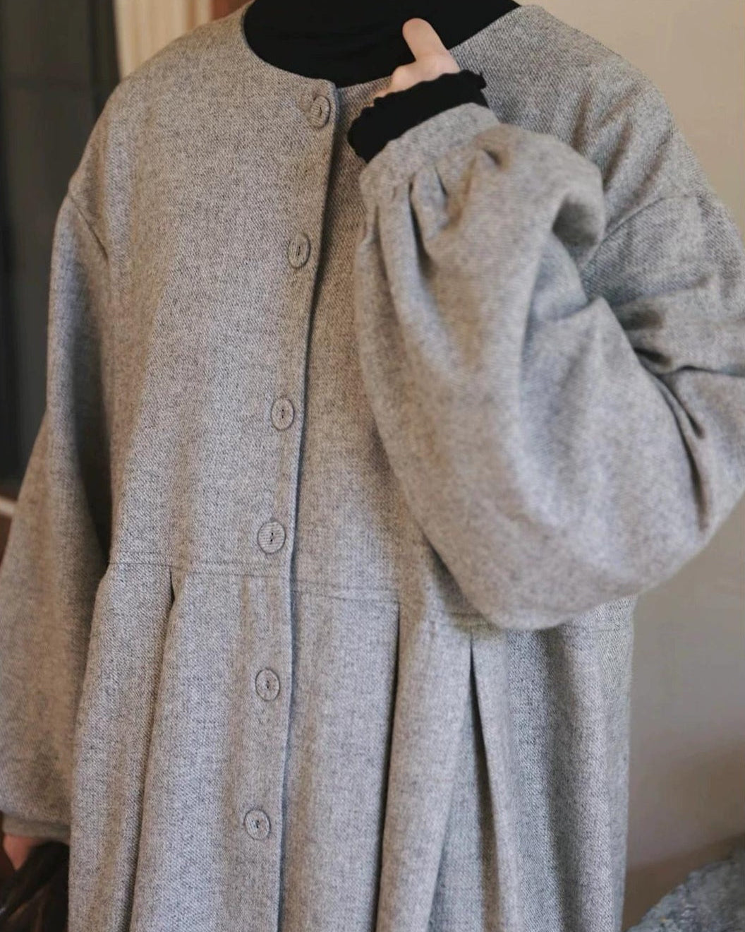 ハイウエストリネアシャツワンピース 10090