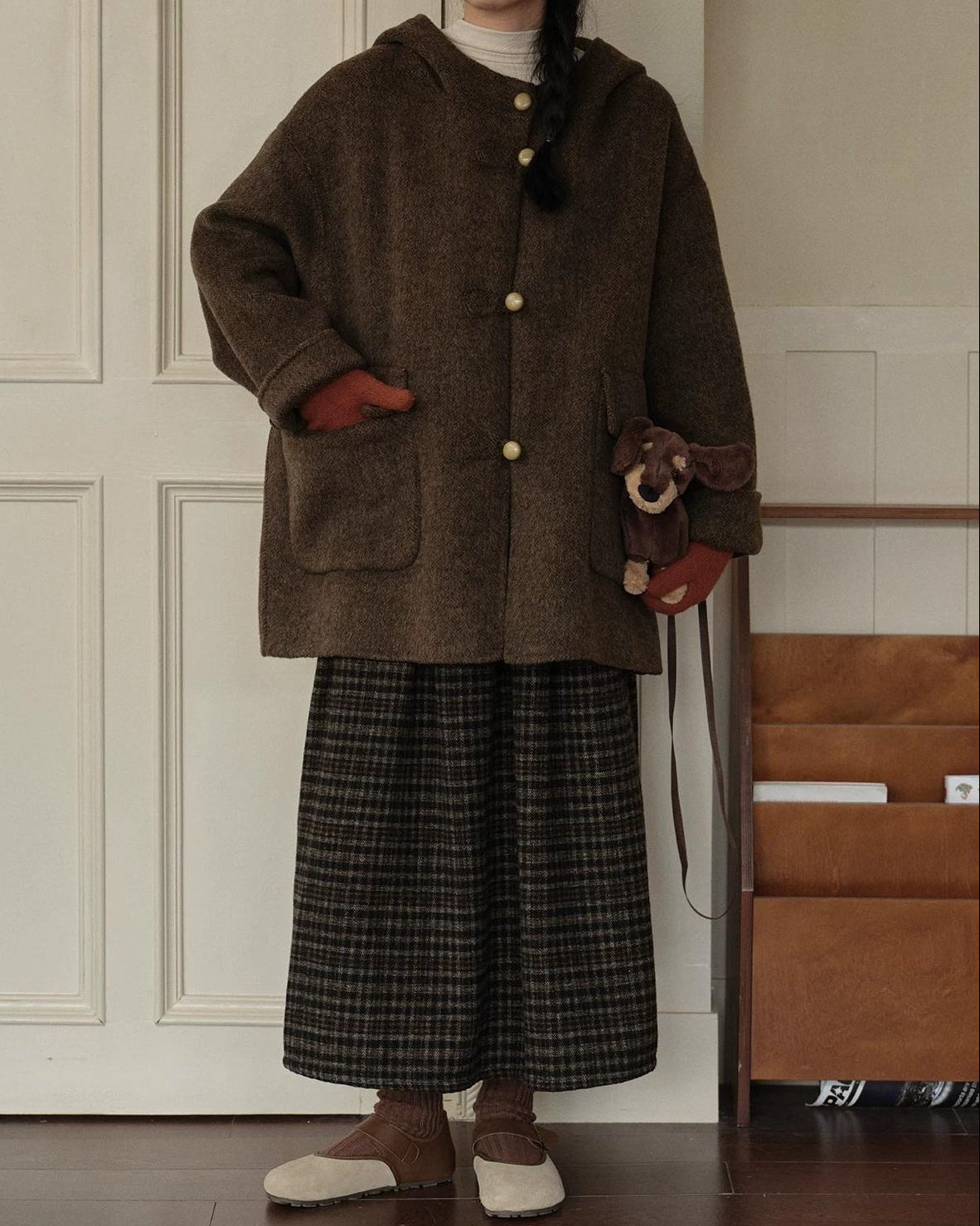 ノルディアフリッセチェックロングスカート 10291