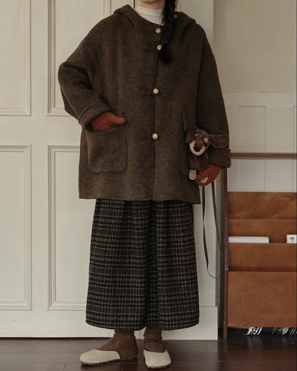 ノルディアフリッセチェックロングスカート 10291