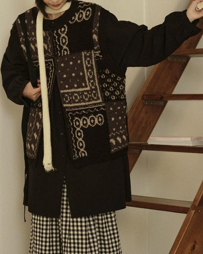 ノルディックジャカードベスト 10282