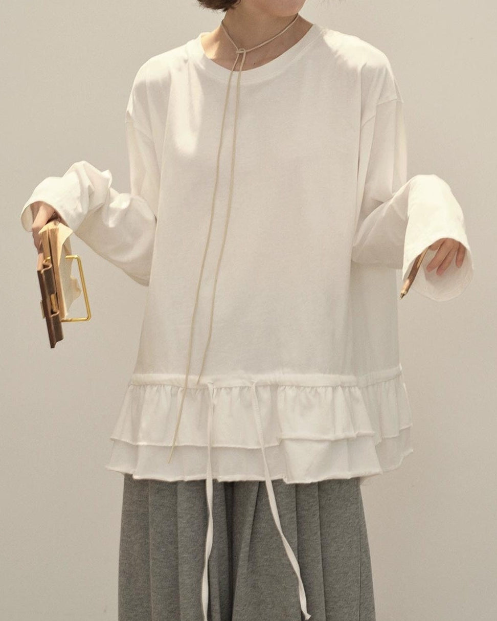 スカンディナビアレースロングカットソー 10143