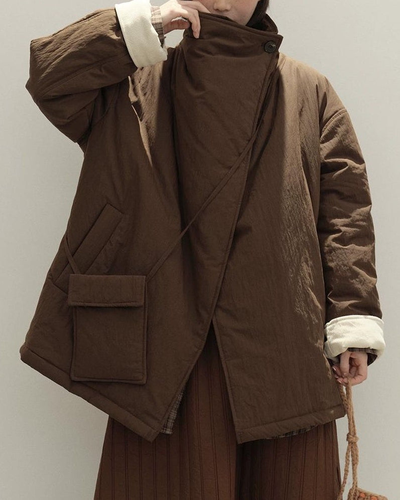 スタンドカラーミニマルノルディカ コート 10133