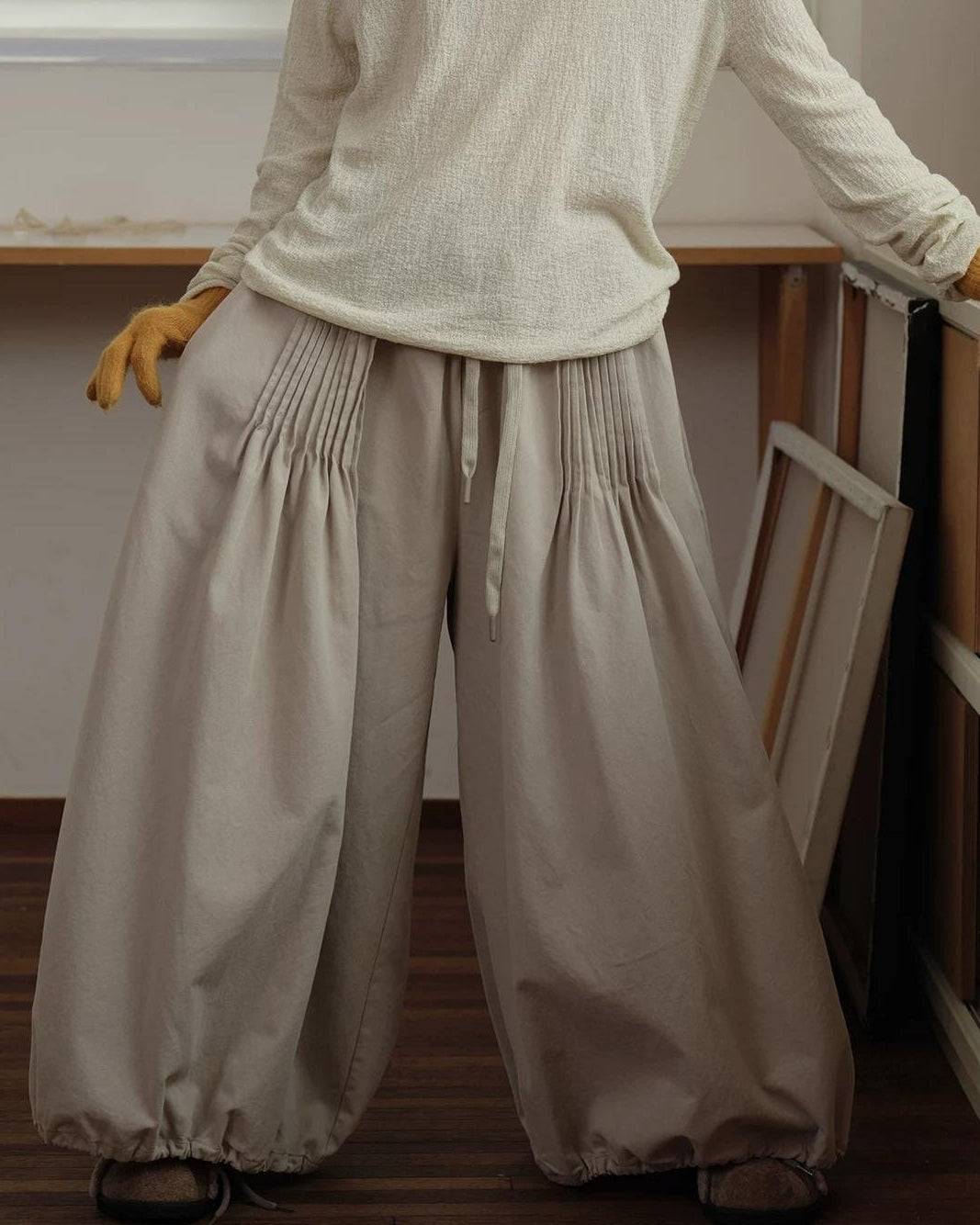 ストラップバルーンピンタックパンツ 10154