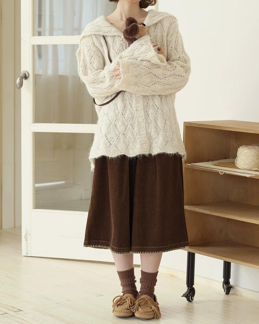 セーラーモチーフリボンニットカーディガン 10210