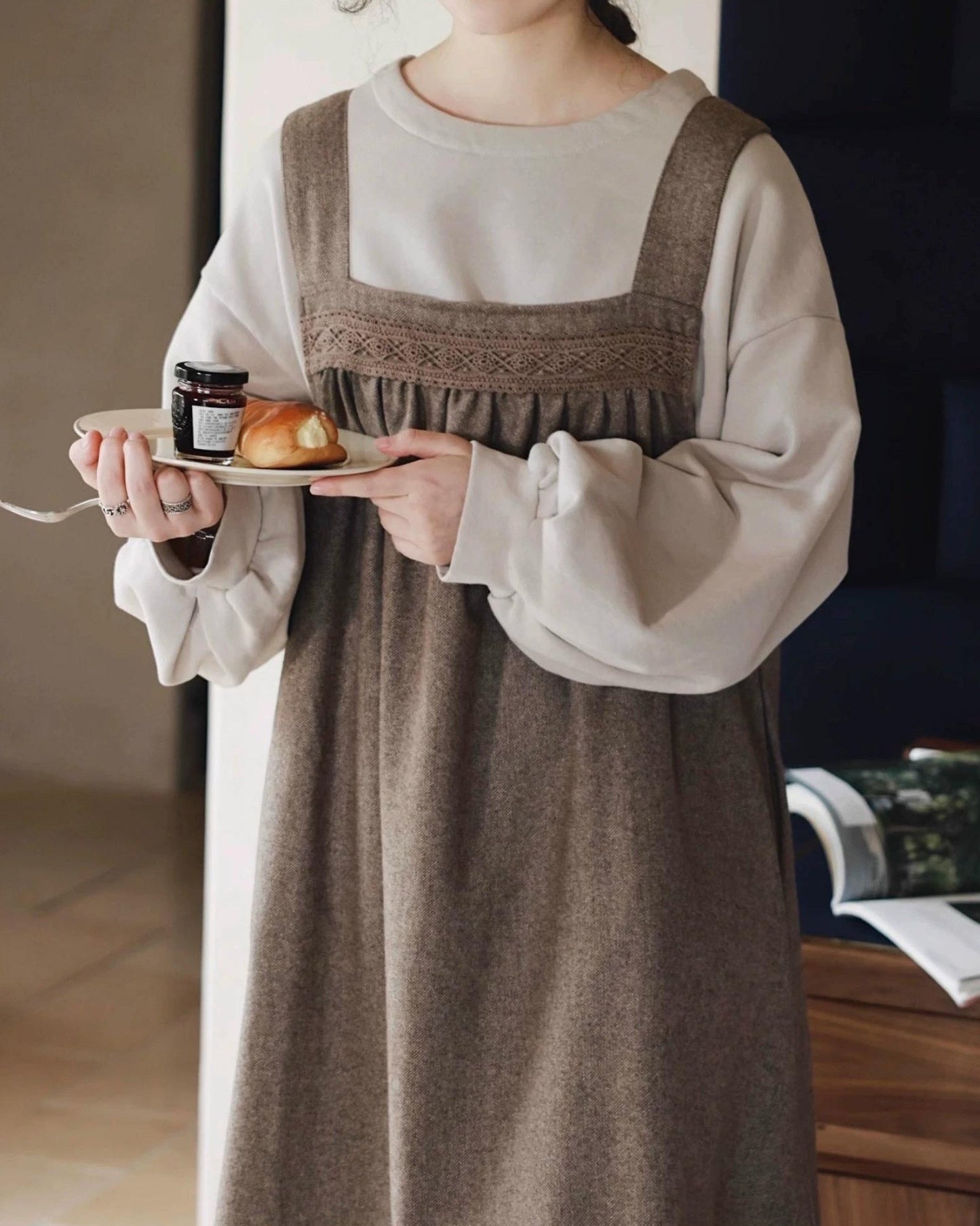 レースエプロンワンピース 10065