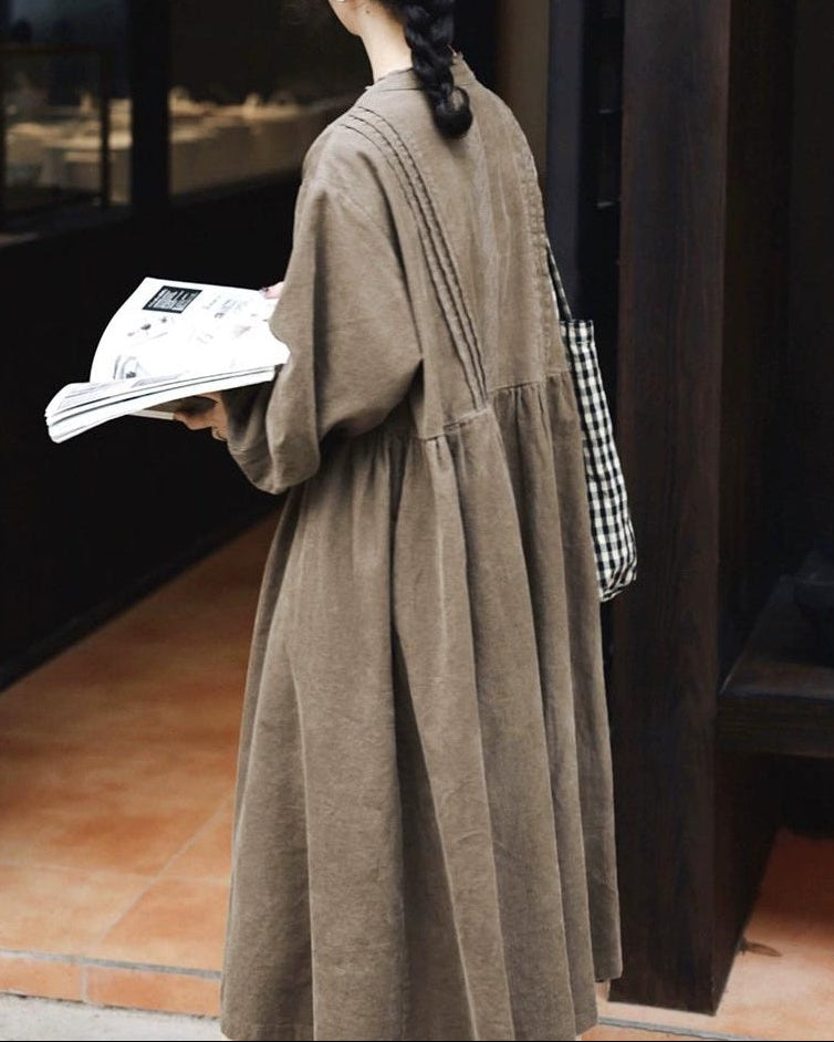 コーデュロイフレアレースワンピース 10002