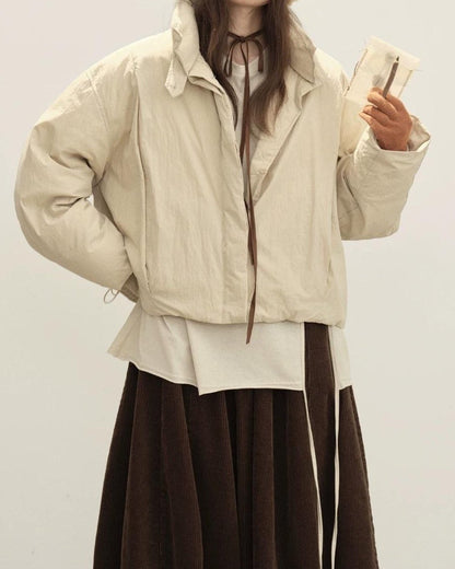 スタンドミニマルショートダウンコート 10151