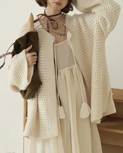 クラフトフリンジニットカーディガン 10209