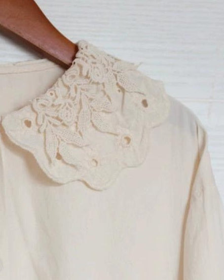 ミニマルレースカラーシャツワンピース 10099