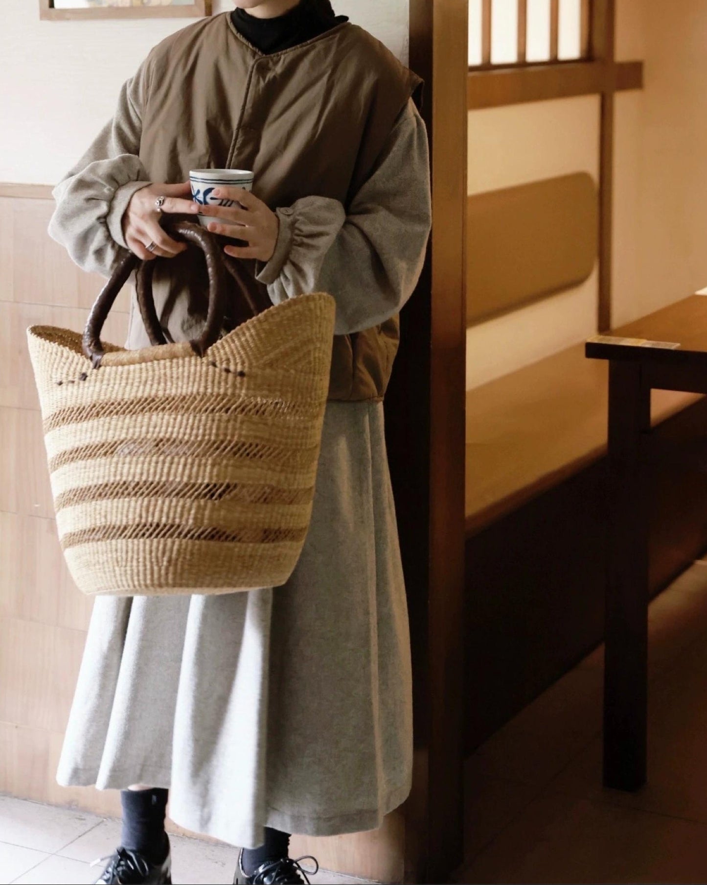 ハイウエストリネアシャツワンピース 10090