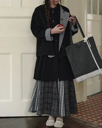 チェックミックスルーズスカート 10275