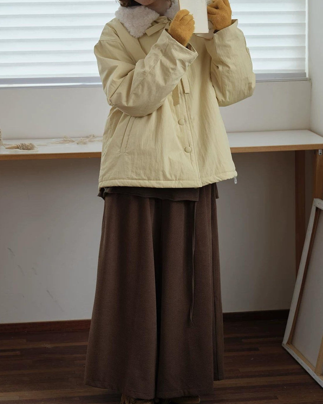 レトロノルディックボアリボンコート 10163