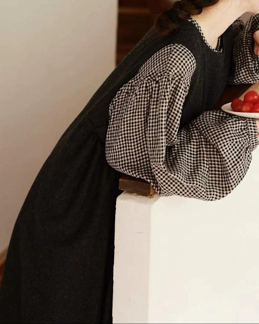 ハイウエストクラーラベストワンピース 10092