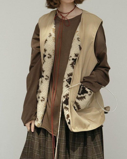 ヒュッゲリバーシブルベスト 10182