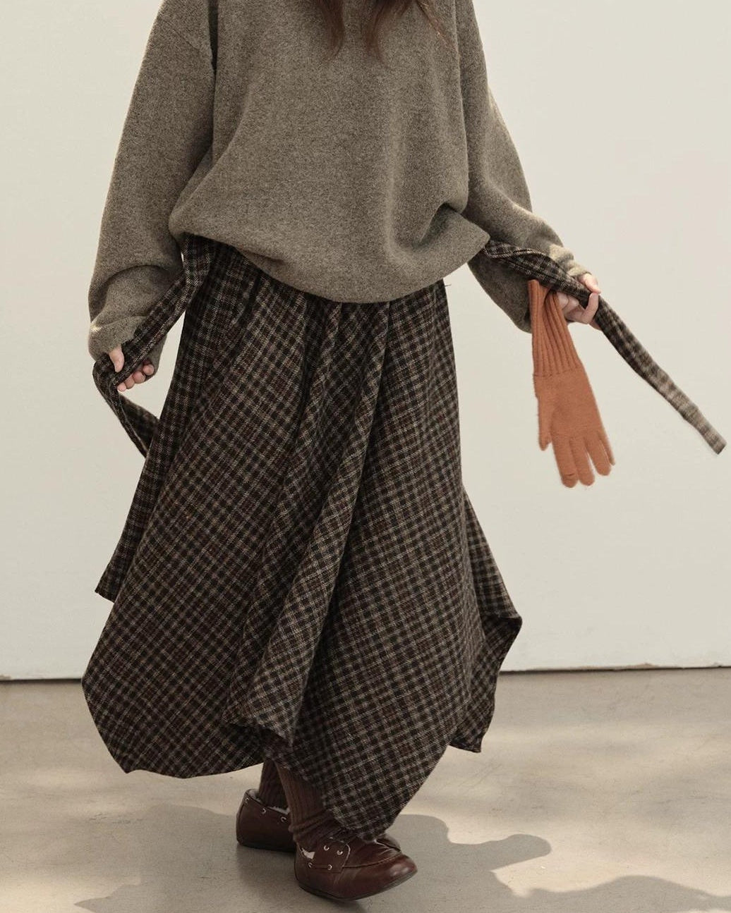 フォレストチェックアシンメトリースカート 10153