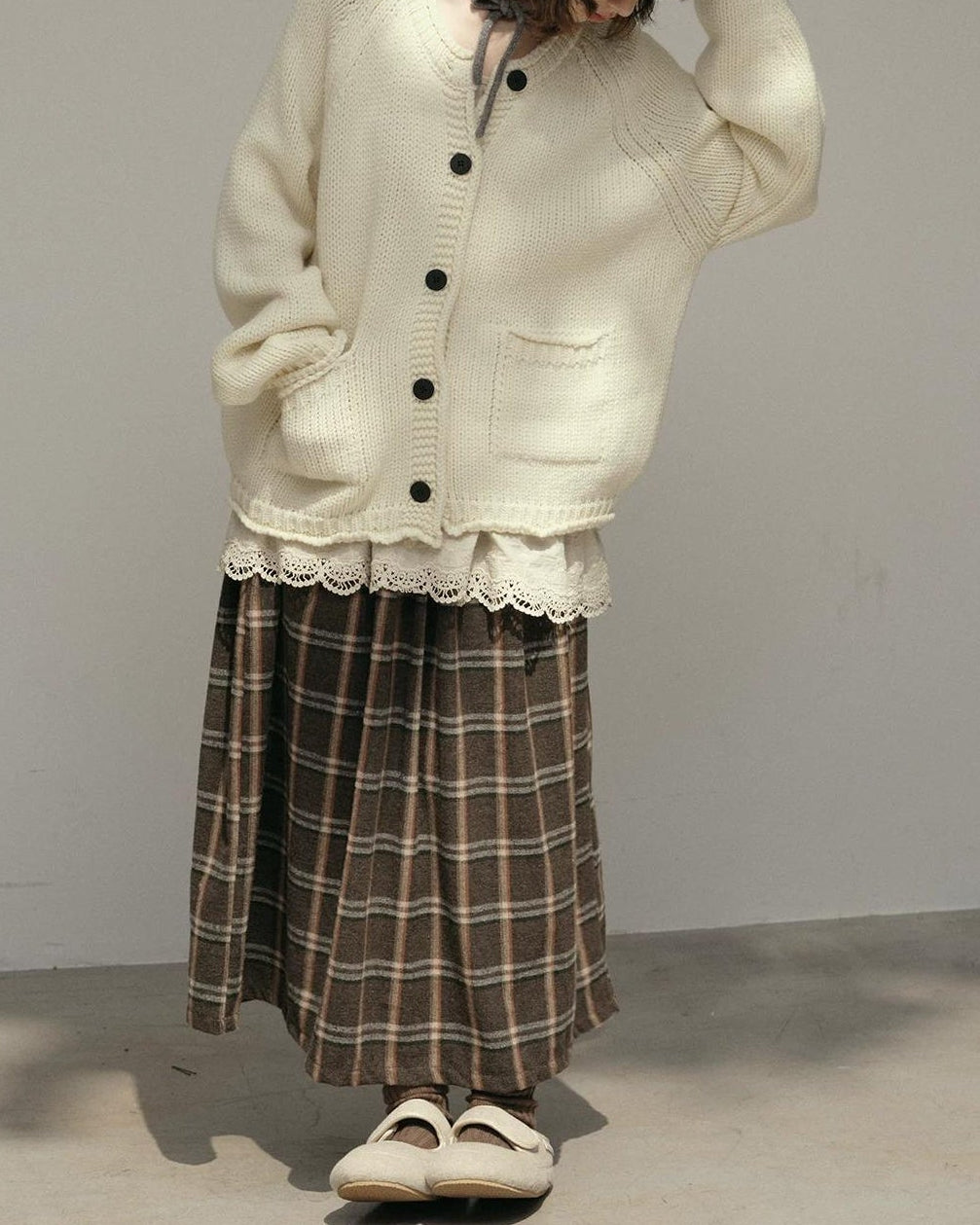 フォークポケットニットカーディガン 10179