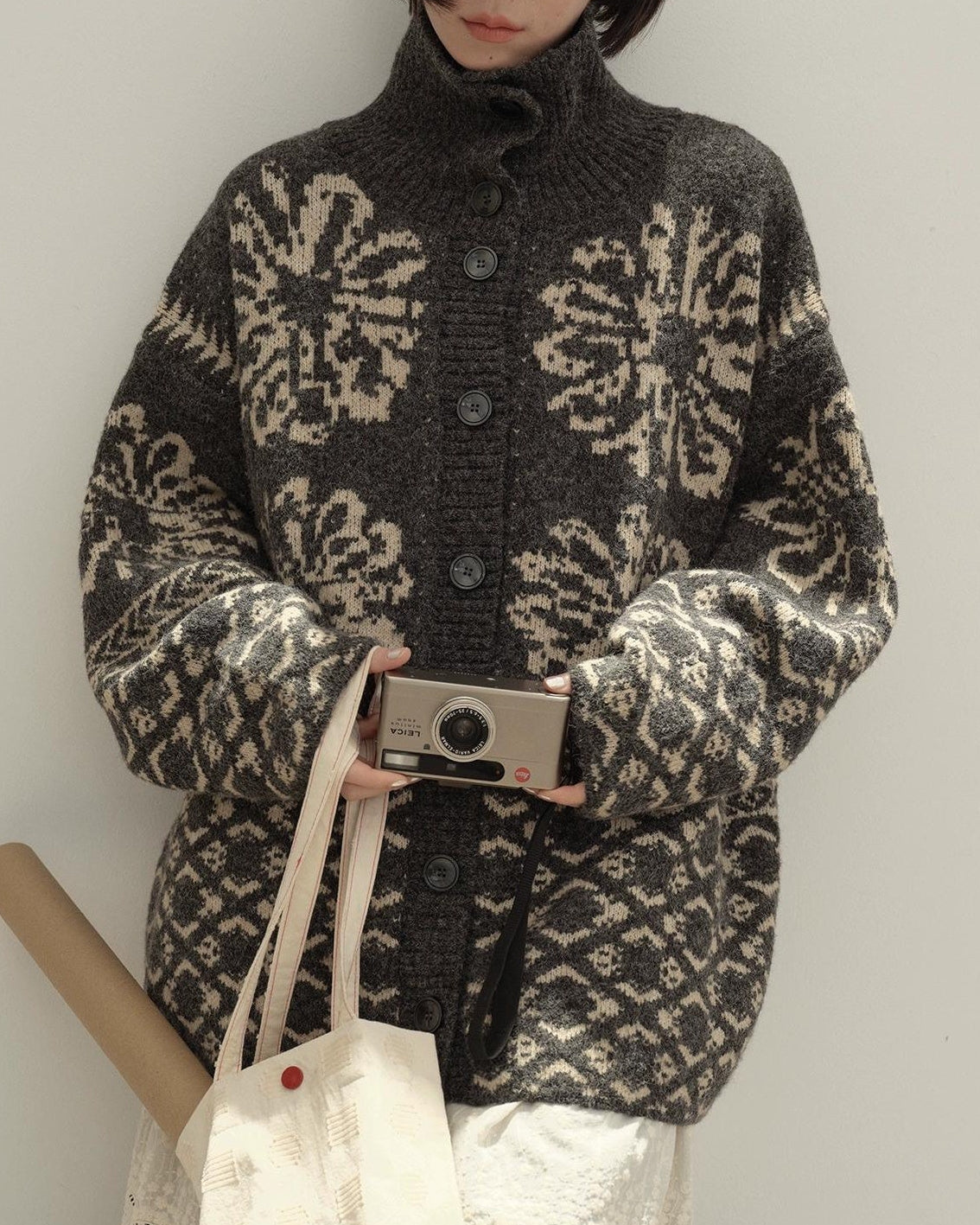 スノーレトロフェアアイルカーディガン 10134