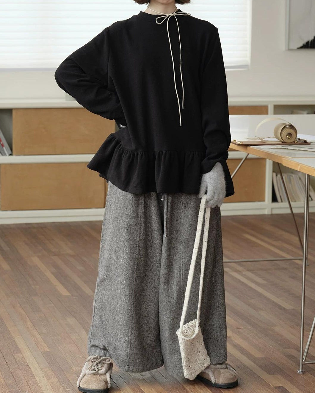 ナチュラルノルドフリルカットソー 10161