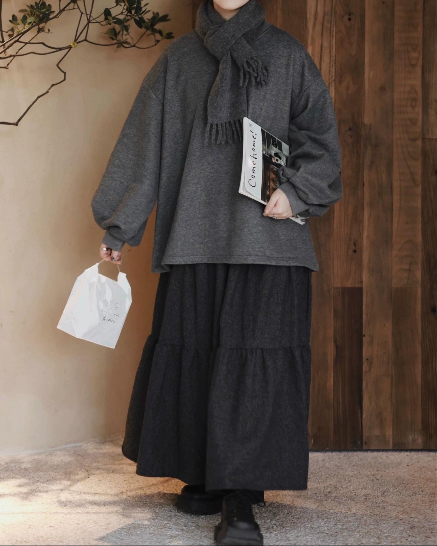 リラックスフィットスウェットプルオーバー 10030