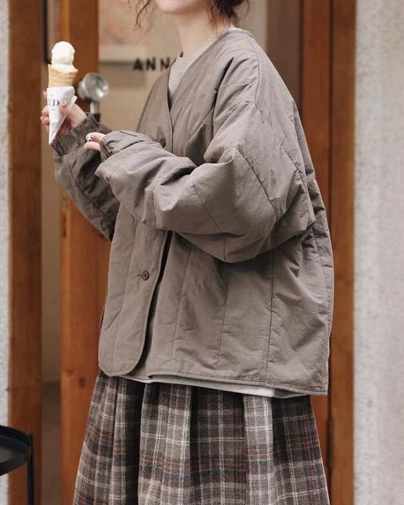 キルトテクスチャーショートコート 10093