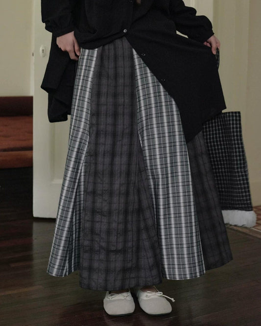 チェックミックスルーズスカート 10275