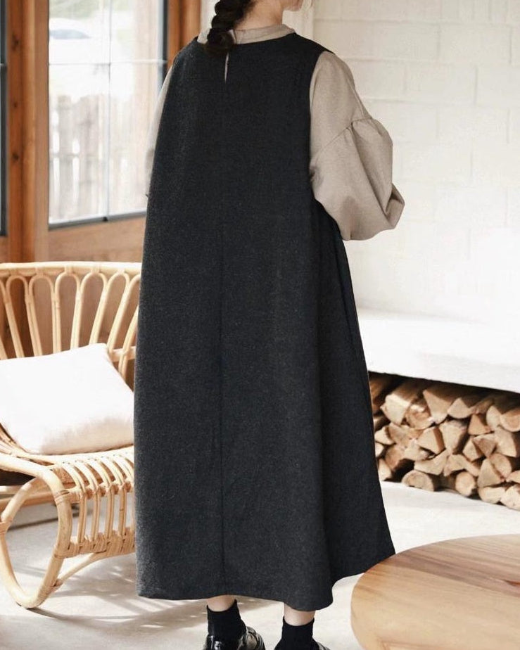 ハイウエストクラーラベストワンピース 10092