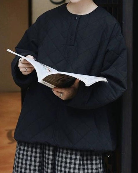 ハーフボタンキルティングプルオーバー 10032