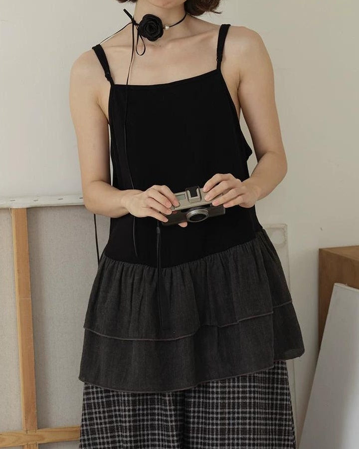 ナチュラルキャミシタフリルレイヤートップ 10191