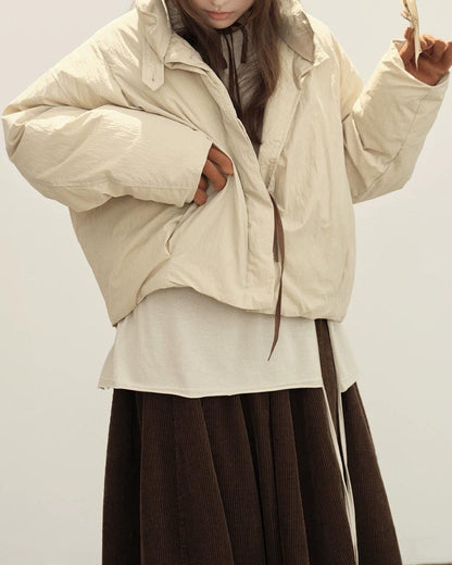 スタンドミニマルショートダウンコート 10151