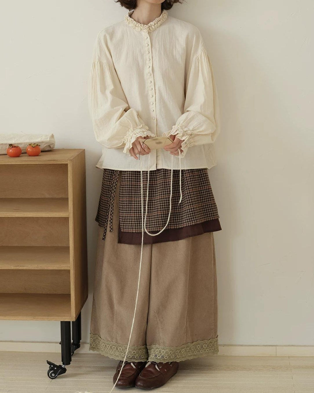 チェックレイヤードスカート 10199