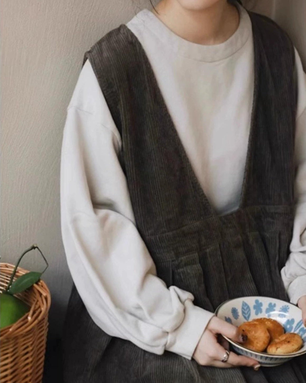 ハイウエストレトロベストワンピース 10036