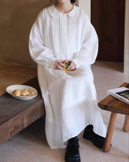 パフスリーブピンタックワンピース 10001