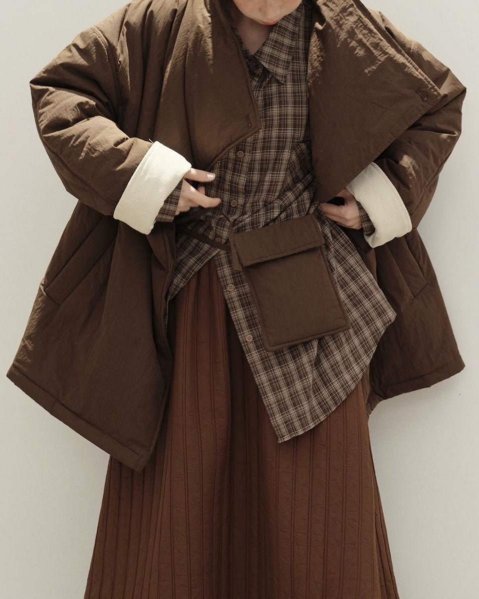 スタンドカラーミニマルノルディカ コート 10133